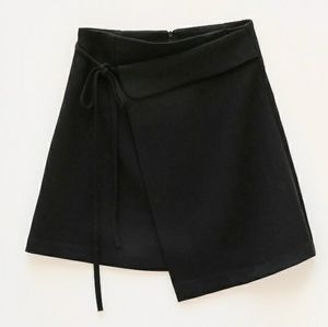 Chuu Miho Ground Rules Wrap Mini Skirt Black/M